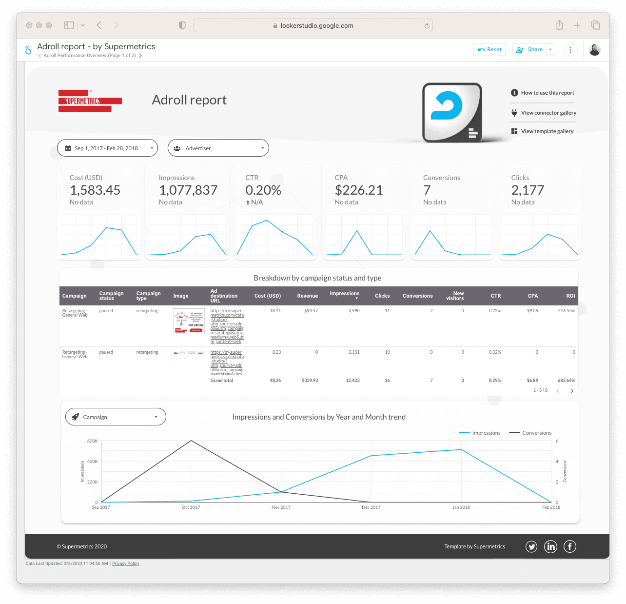 AdRoll reporting template