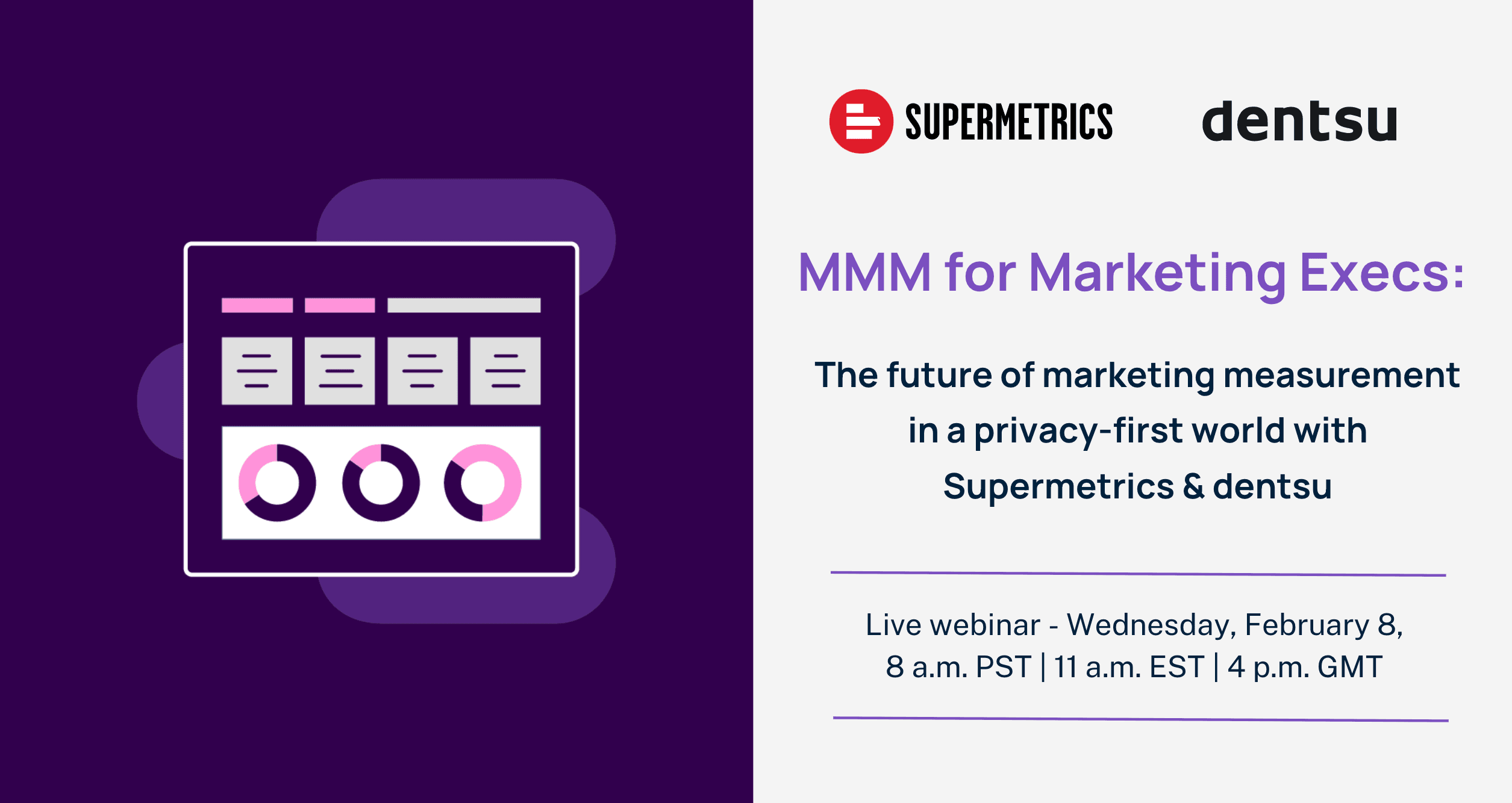 MMM for Marketing Execs: Marketing measurement in a privacy-first world with Supermetrics & dentsu